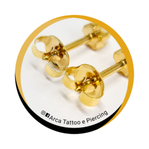 Par Brinco Ouro 24k Zircônia Branca 3.5 mm