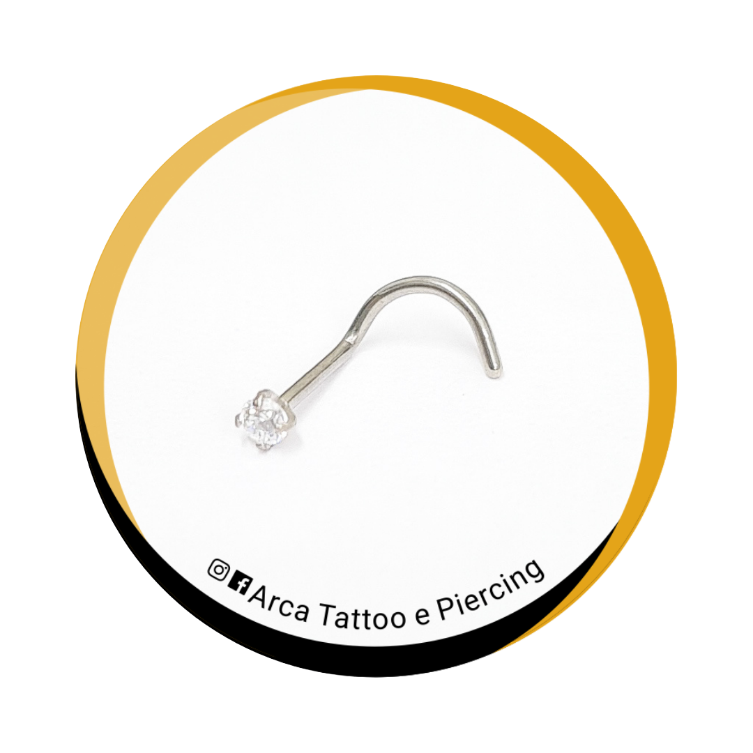 Piercing Sobrancelha Titânio Dourado Antialérgico